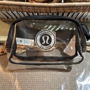 lululemon NWT athletica Black and Clear Belt Bag